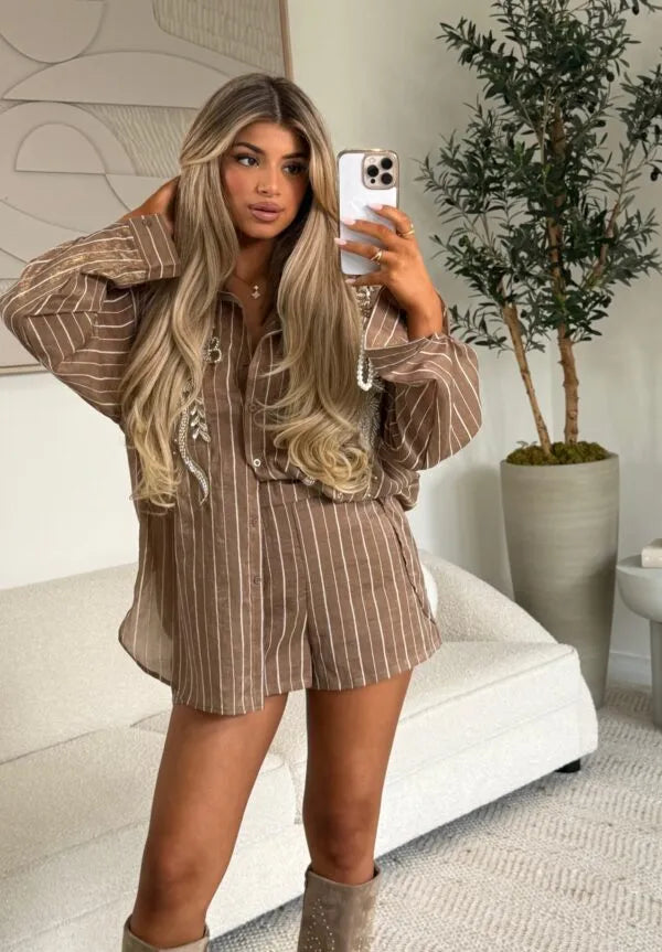 Lotus Two Piece Set Brown
