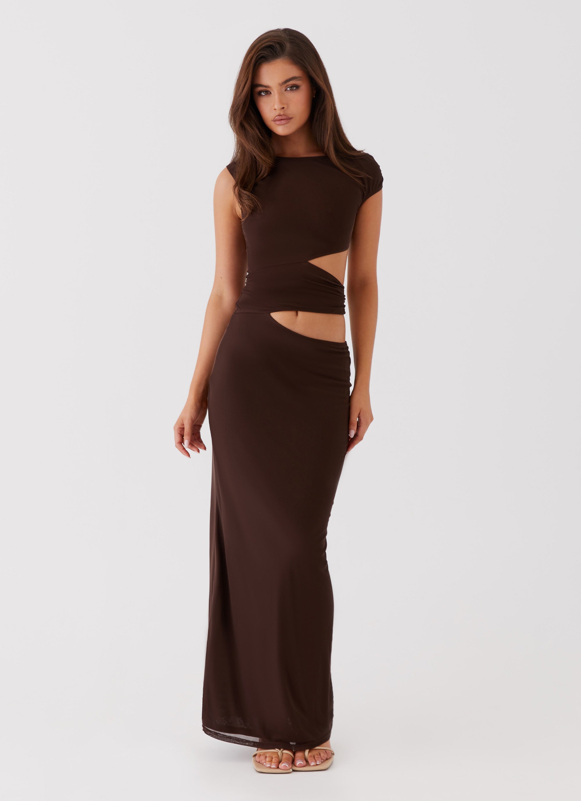 Celeste Cut-Out Maxi Dress | Chocolate