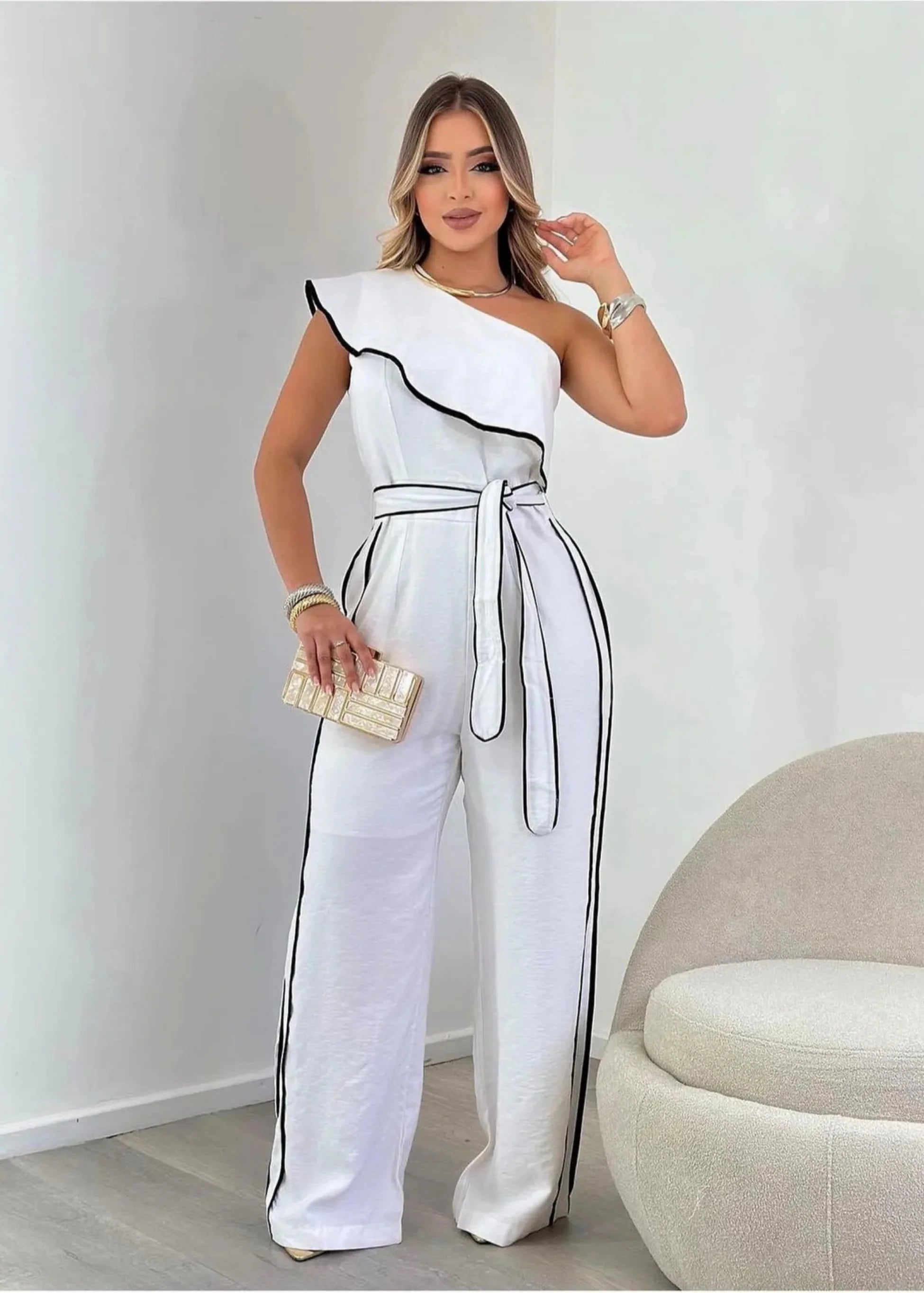 Élan One-Shoulder Jumpsuit