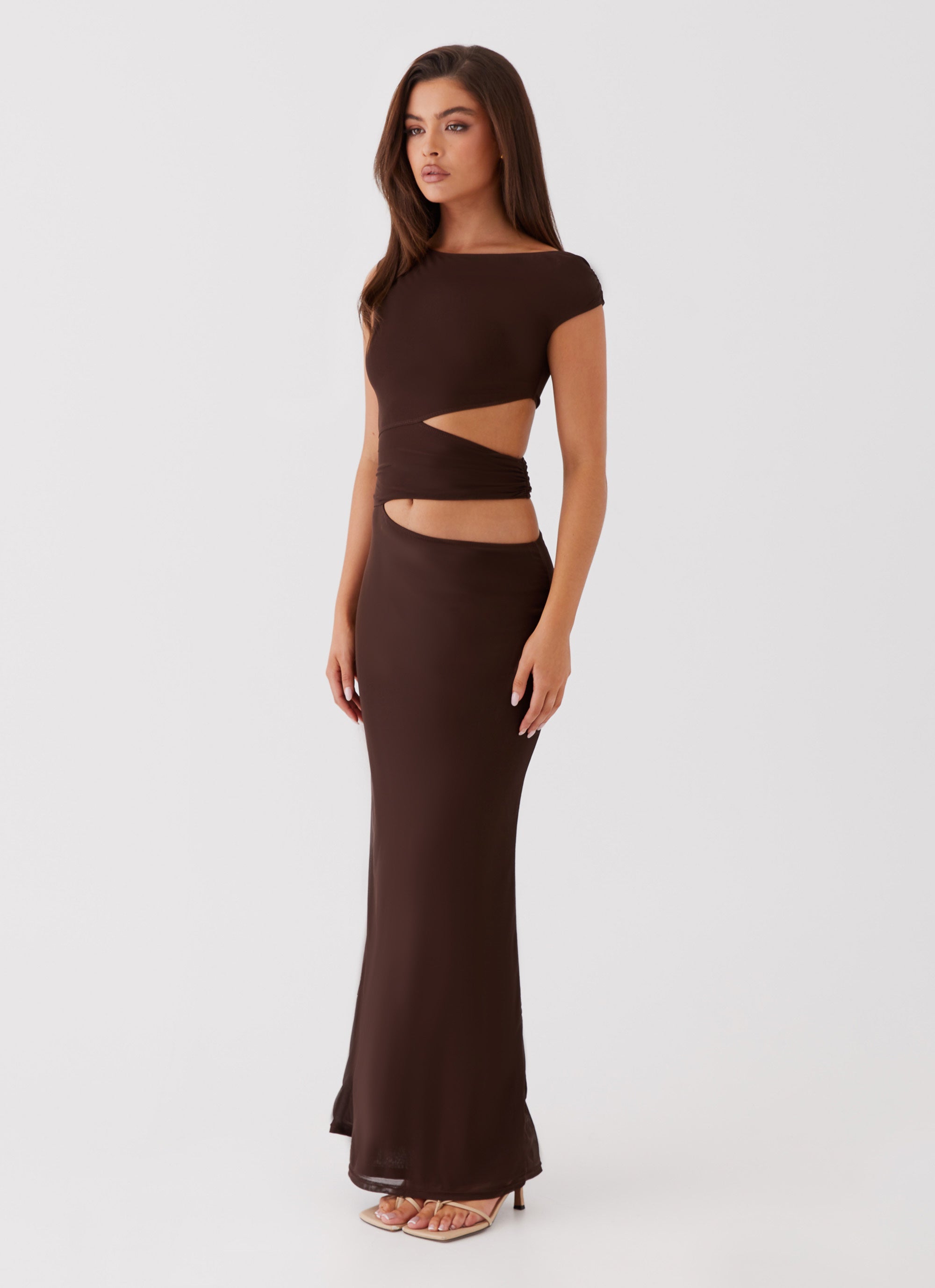 Celeste Cut-Out Maxi Dress | Chocolate