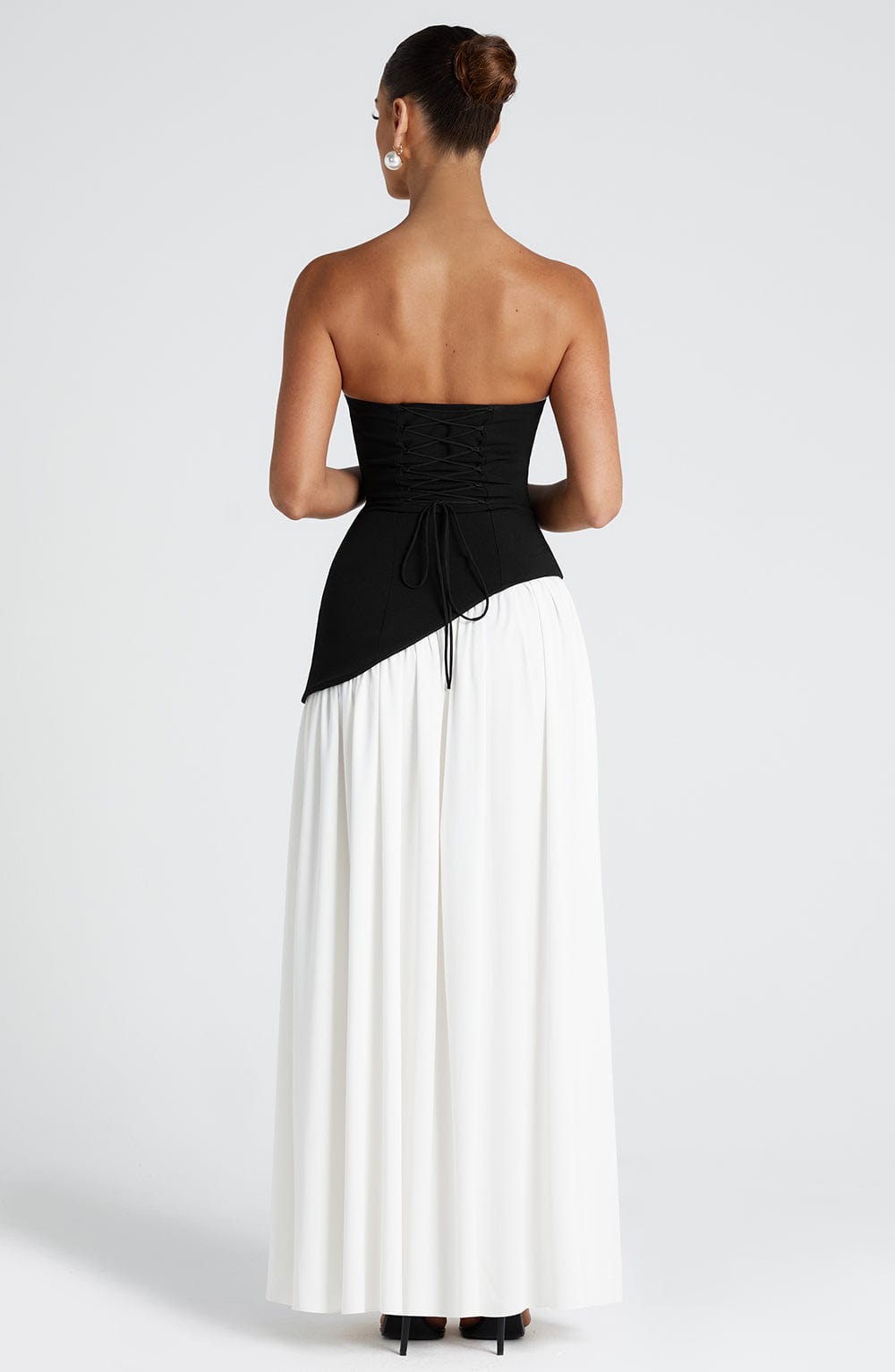 Luna Luxe Gown - Black/White